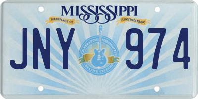 MS license plate JNY974