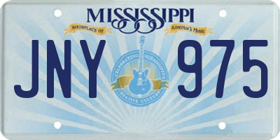 MS license plate JNY975