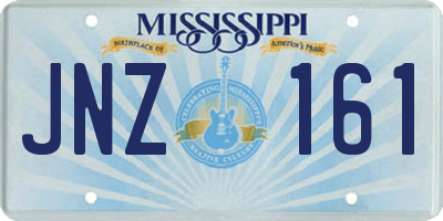 MS license plate JNZ161