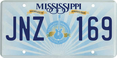 MS license plate JNZ169