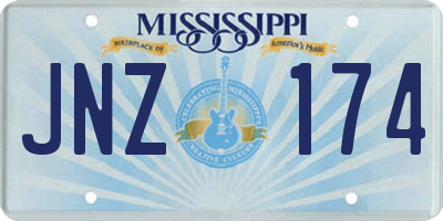 MS license plate JNZ174