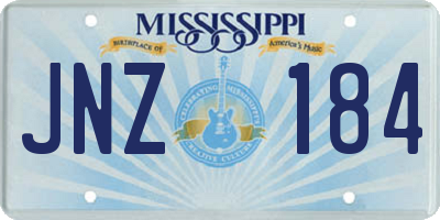MS license plate JNZ184