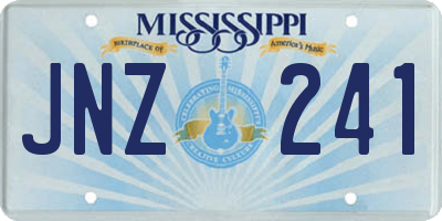 MS license plate JNZ241