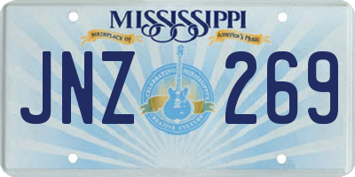 MS license plate JNZ269