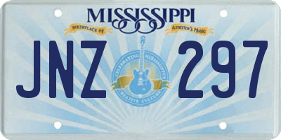 MS license plate JNZ297