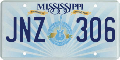 MS license plate JNZ306