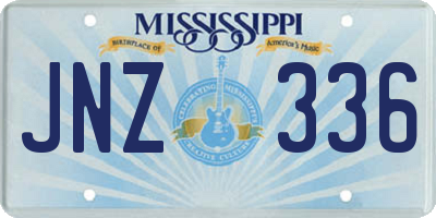 MS license plate JNZ336