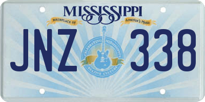 MS license plate JNZ338