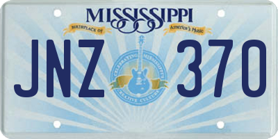 MS license plate JNZ370