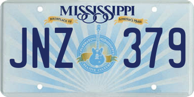 MS license plate JNZ379