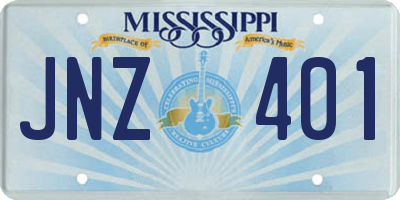 MS license plate JNZ401