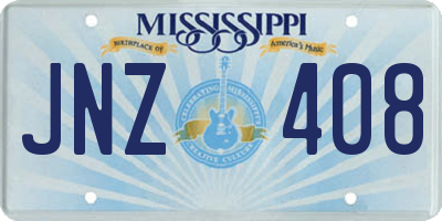 MS license plate JNZ408