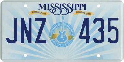 MS license plate JNZ435