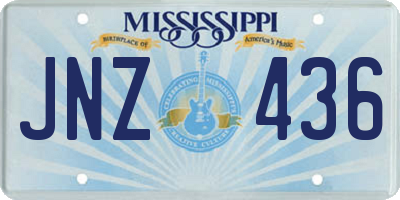 MS license plate JNZ436