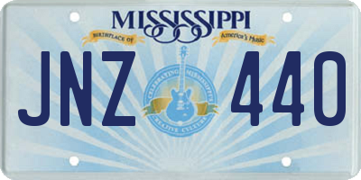 MS license plate JNZ440