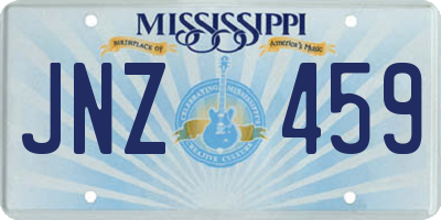 MS license plate JNZ459