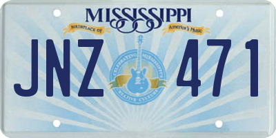 MS license plate JNZ471