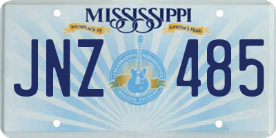 MS license plate JNZ485