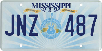 MS license plate JNZ487