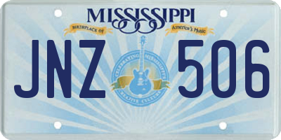 MS license plate JNZ506