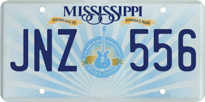 MS license plate JNZ556
