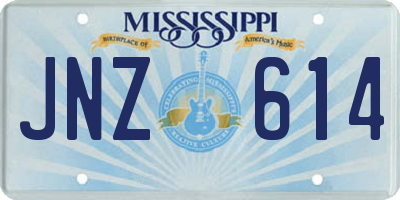 MS license plate JNZ614