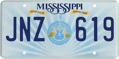 MS license plate JNZ619