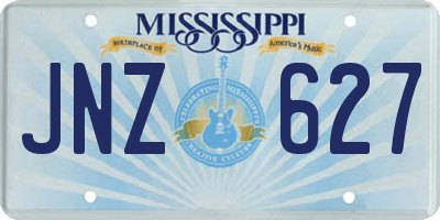 MS license plate JNZ627
