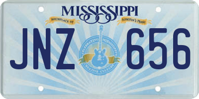 MS license plate JNZ656