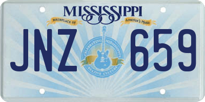 MS license plate JNZ659