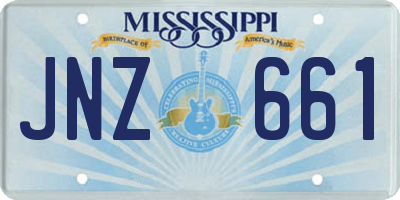 MS license plate JNZ661