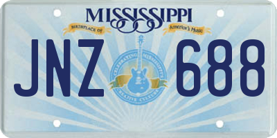 MS license plate JNZ688