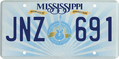 MS license plate JNZ691