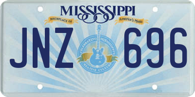 MS license plate JNZ696