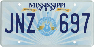 MS license plate JNZ697
