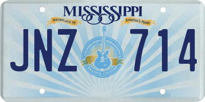 MS license plate JNZ714
