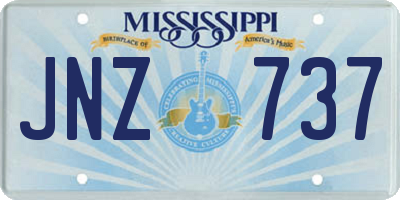 MS license plate JNZ737