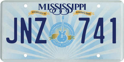 MS license plate JNZ741