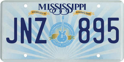 MS license plate JNZ895