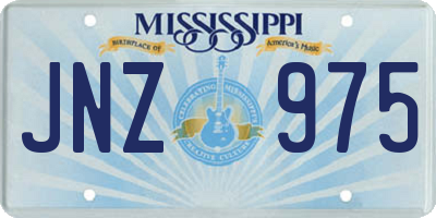 MS license plate JNZ975