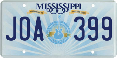MS license plate JOA399