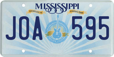 MS license plate JOA595