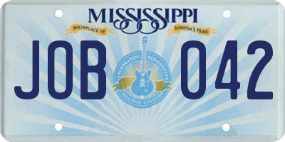 MS license plate JOB042