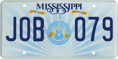 MS license plate JOB079