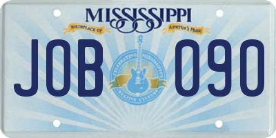 MS license plate JOB090