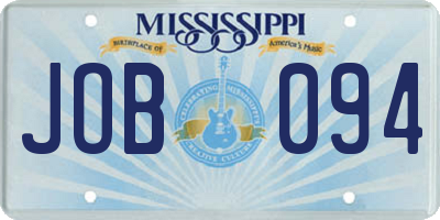 MS license plate JOB094