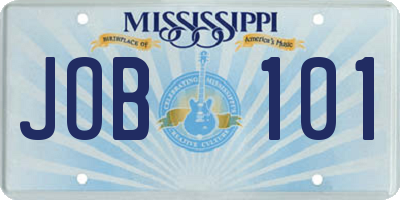 MS license plate JOB101
