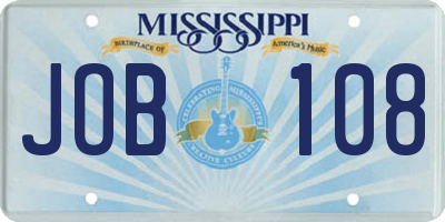 MS license plate JOB108