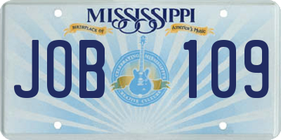 MS license plate JOB109