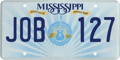 MS license plate JOB127